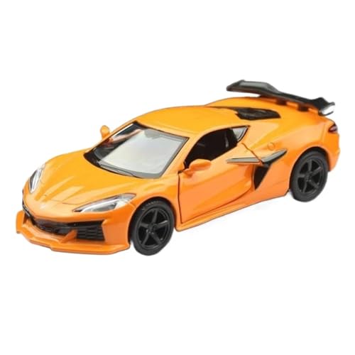WHYMIRRJ Druckguss 1:36 für Chevrolet Corvette Z06 2023 Legierung Sportwagen Modellmaßstab Luxusfahrzeug Modellbausätze Display Sammlung Geschenk (Orange) von WHYMIRRJ