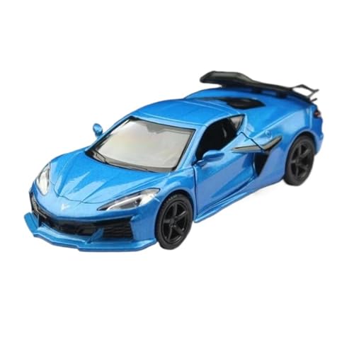 WHYMIRRJ Druckguss 1:36 für Chevrolet Corvette Z06 2023 Legierung Sportwagen Modellmaßstab Luxusfahrzeug Modellbausätze Display Sammlung Geschenk (blau) von WHYMIRRJ