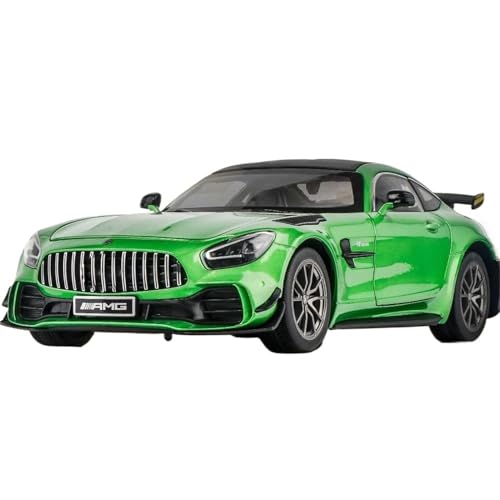 WHYMIRRJ Druckguss für Benz AMG GTR 1:18 Legierung Auto Modell Realistisch mit Licht und Sound Maßstab Modellset Sammlung Souvenir (Schwarz) von WHYMIRRJ
