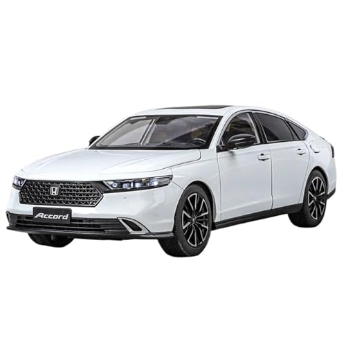 WHYMIRRJ Maßstab 1:18 für Honda Accord, Druckguss, Legierung, Auto-Modelle, offene Türen, Maßstab, Modellbausätze, dekorative Souvenirs, vorgefertigte Fahrzeuge, Modell (weiß) von WHYMIRRJ