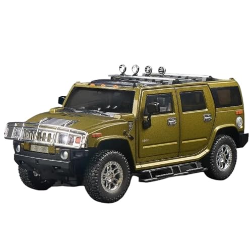 WHYMIRRJ Maßstab 1:18 für Hummer H2 SUV Maßstab Druckguss Legierung Auto Modelle Fahrzeug Modell Display Simulation Sammlung Ornamente Vorgefertigte Fahrzeuge Modell (Grün) von WHYMIRRJ
