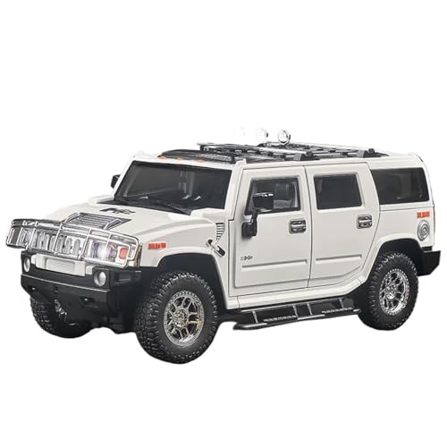 WHYMIRRJ Maßstab 1:18 für Hummer H2 SUV Maßstab Druckguss Legierung Auto Modelle Fahrzeug Modell Display Simulation Sammlung Ornamente vorgefertigte Fahrzeuge Modell (weiß) von WHYMIRRJ