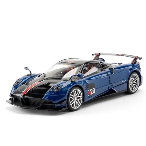 WHYMIRRJ Maßstab 1:18 für Pagani Huayra Roadster BC, Legierung, Auto-Modelle, öffnende Türen, Maßstab, Modellbausätze, dekorative Souvenirs, vorgefertigte Fahrzeuge, Modell (blau) von WHYMIRRJ