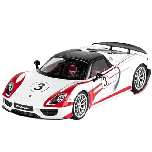 WHYMIRRJ Maßstab 1:18 für Porsche 918 Maßstab 1:18, Legierung, Auto-Modelle, Sammlerstück, Metall, Fahrzeug-Ornamente, dekorative Souvenirs, vorgefertigte Fahrzeuge, Modell (rot) von WHYMIRRJ