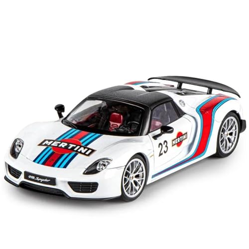 WHYMIRRJ Maßstab 1:18 für Porsche 918 Maßstab 1:18, Legierung, Auto-Modelle, Sammlerstück, Metall, Fahrzeug-Ornamente, dekorative Souvenirs, vorgefertigte Fahrzeuge, Modell (weiß) von WHYMIRRJ
