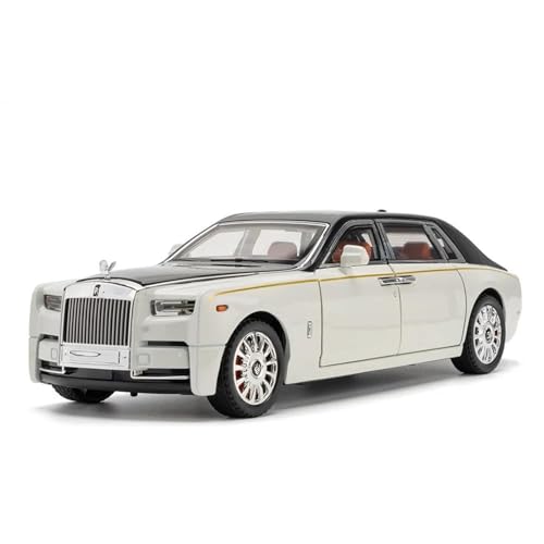 WHYMIRRJ Maßstab 1:18 für Rolls-Royce Phantom-Legierungs-Auto-Modelle, Sammlerstück, Metall, Fahrzeug-Ornamente, dekorative Souvenirs, vorgefertigte Fahrzeuge, Modell (weiß) von WHYMIRRJ