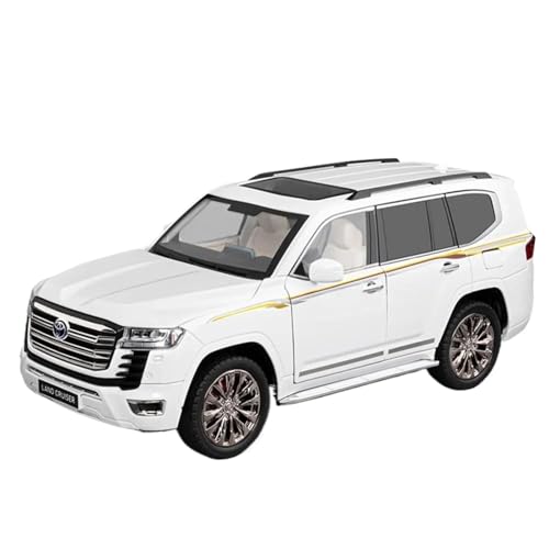 WHYMIRRJ Maßstab 1:18 für Toyota Land Cruiser LC300, Legierung, Auto-Modelle, Sammlerstück, Metall, Fahrzeug-Ornamente, dekorative Souvenirs, vorgefertigte Fahrzeuge, Modell (weiß) von WHYMIRRJ