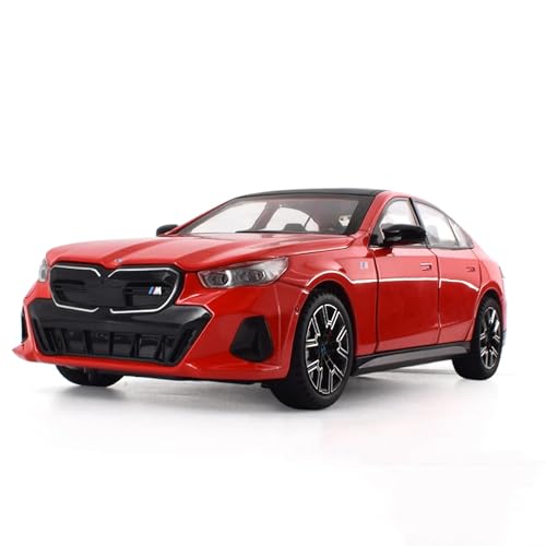 WHYMIRRJ Maßstab 1:24 für BMW I5M60 Druckguss-Auto-Modelle, Maßstab, Fahrzeugmodell, Display, Simulationssammlung, Ornamente, vorgefertigte Fahrzeuge, Modell (rot) von WHYMIRRJ