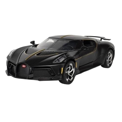 WHYMIRRJ Maßstab 1:24 für Bugatti La Voiture Noire Supercar Alloy Car Modelle Maßstab Modellbausätze Sammlerstück Metall Fahrzeug Ornamente Vorgefertigte Fahrzeuge Modell (Schwarz) von WHYMIRRJ