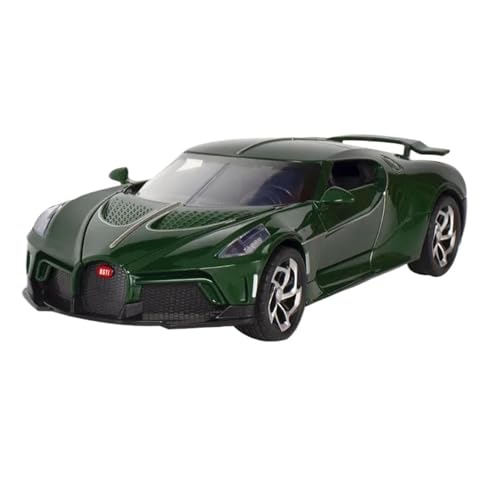 WHYMIRRJ Maßstab 1:24 für Bugatti La Voiture Noire Supercar-Modelle aus Legierung, Modellbausätze, Sammlerstück, Metall-Fahrzeug-Ornamente, vorgefertigte Fahrzeuge, Modell (grün) von WHYMIRRJ