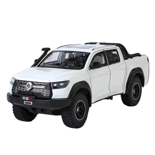 WHYMIRRJ Maßstab 1:24 für Great Wall Cannon Druckguss Legierung Auto Modelle Maßstab Modellbausätze Sammlerstück Metall Fahrzeug Ornamente Vorgefertigte Fahrzeuge Modell (Weiß) von WHYMIRRJ