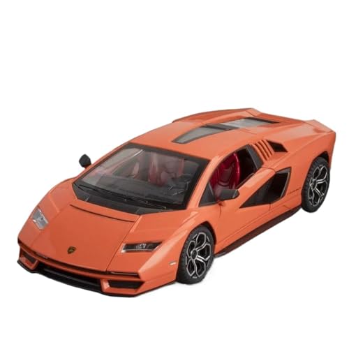 WHYMIRRJ Maßstab 1:24 für Lamborghini Countach LPI800-4 Supersportwagen-Modelle, Modellbausätze, Fahrzeugmodell-Display, Sammlerstück, vorgefertigte Fahrzeuge, Modell (orange) von WHYMIRRJ