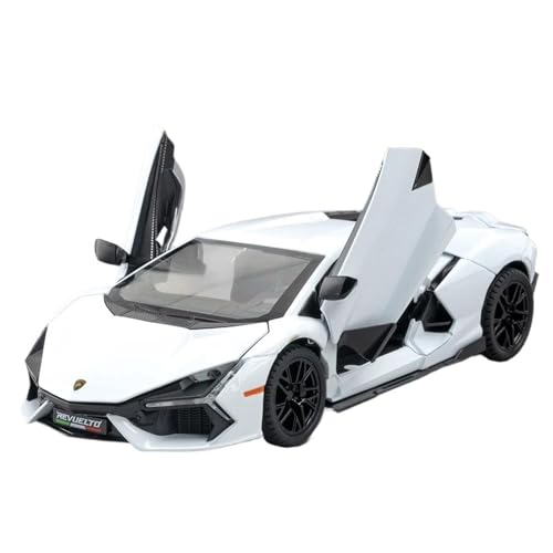 WHYMIRRJ Maßstab 1:24 für Lamborghini Revuelto Modellbausätze aus Legierung, Modellbausätze, Sammlerstück, Metall-Fahrzeug-Ornamente, vorgefertigte Fahrzeuge, Modell (weiß) von WHYMIRRJ