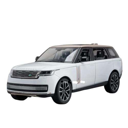 WHYMIRRJ Maßstab 1:24 für Land Range Rover, Legierung, Auto-Modelle, Sammlerstück, Metall, Fahrzeug-Ornamente, dekorative Souvenirs, vorgefertigte Fahrzeuge, Modell (weiß) von WHYMIRRJ