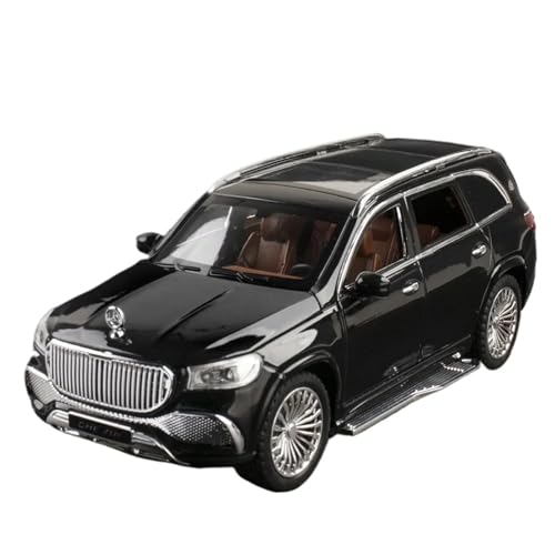WHYMIRRJ Maßstab 1:24 für Maybach GLS600 Maßstab Legierung Auto Modelle Sammlerstück Metall Fahrzeug Ornamente Dekorative Souvenirs Vorgefertigte Fahrzeuge Modell (Schwarz) von WHYMIRRJ