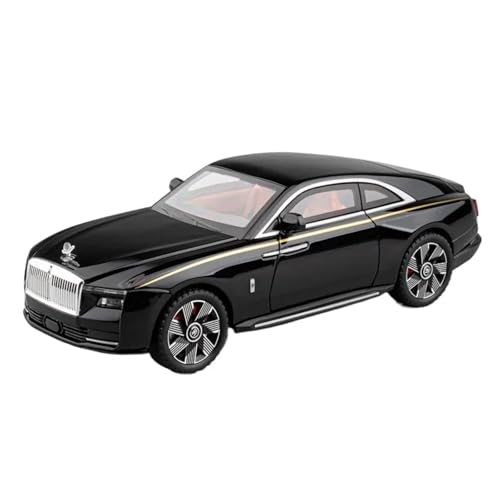 WHYMIRRJ Maßstab 1:24 für Rolls Royce Spectre Druckguss-Auto-Modelle aus Legierung, öffnende Türen, Maßstab, Modellbausätze, dekorative Souvenirs, vorgefertigte Fahrzeuge, Modell (schwarz) von WHYMIRRJ