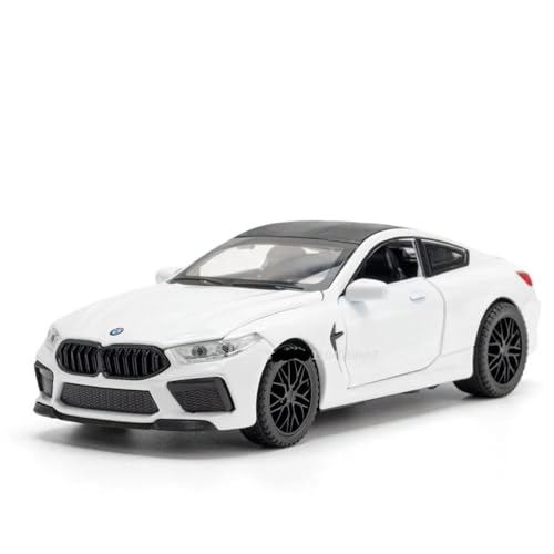WHYMIRRJ Maßstab 1:32 für BMW M4 Sportwagen Maßstab Legierung Auto Modelle Öffnen Türen Maßstab Modellbausätze Dekorative Souvenirs Vorgefertigte Fahrzeuge Modell (M8 Weiß) von WHYMIRRJ