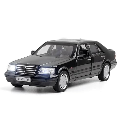 WHYMIRRJ Maßstab 1:32 für Benz W140 Maßstab Druckguss Legierung Auto Modelle Sammlerstück Metall Fahrzeug Ornamente Dekorative Souvenirs Vorgefertigte Fahrzeuge Modell (Schwarz) von WHYMIRRJ