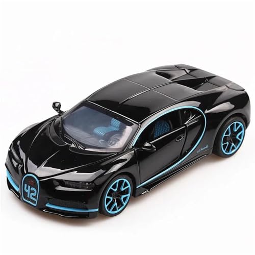 WHYMIRRJ Maßstab 1:32 für Bugatti Chiron Sportcar Maßstab Legierung Auto Modelle Fahrzeug Modell Display Simulation Sammlung Ornamente Vorgefertigte Fahrzeuge Modell (Schwarz) von WHYMIRRJ