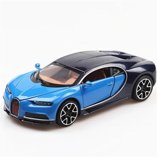 WHYMIRRJ Maßstab 1:32 für Bugatti Chiron Sportcar Maßstab Legierung Auto Modelle Fahrzeug Modell Display Simulation Sammlung Ornamente vorgefertigte Fahrzeuge Modell (blau) von WHYMIRRJ