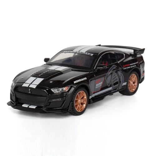 WHYMIRRJ Maßstab 1:32 für Ford Mustang Shelby GT500 Legierung Auto Modelle Opable Doors Realistische Fahrzeugmodelle Dekorative Souvenirs Vorgefertigte Fahrzeuge Modell (Schwarz) von WHYMIRRJ