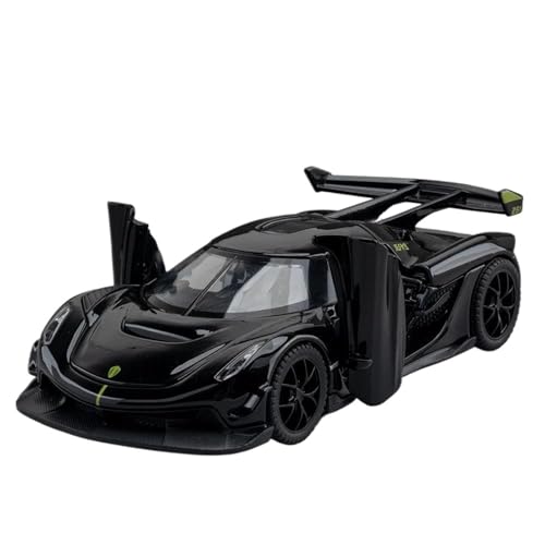 WHYMIRRJ Maßstab 1:32 für Koenigsegg Jesko Supercar Legierung Auto Modelle Opable Doors Realistic Car Models Dekorative Souvenirs Vorgefertigte Fahrzeuge Modell (Schwarz) von WHYMIRRJ
