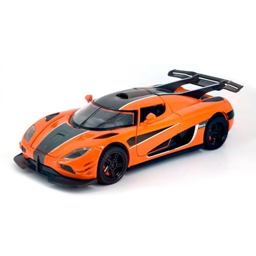WHYMIRRJ Maßstab 1:32 für Koenigsegg ONE1 Maßstab Legierung Automodelle zu öffnende Türen, realistische Automodelle, dekorative Souvenirs, vorgefertigte Fahrzeuge, Modell (Orange) von WHYMIRRJ