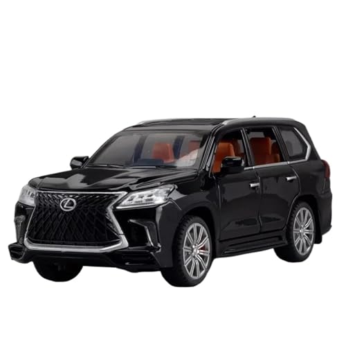 WHYMIRRJ Maßstab 1:32 für Lexus LX570 Druckguss-Auto-Modelle, Maßstab, Fahrzeugmodell, Display, Simulationssammlung, Ornamente, vorgefertigte Fahrzeuge, Modell (schwarz) von WHYMIRRJ