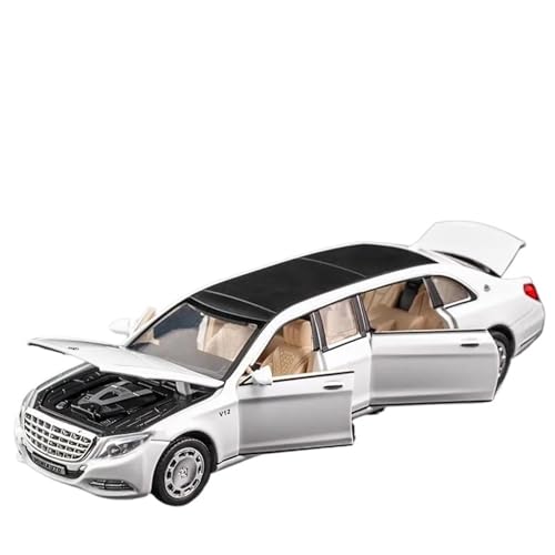 WHYMIRRJ Maßstab 1:32 für Maybach S650, erweitertes Auto, Maßstab, Legierung, Auto-Modelle, Fahrzeugmodell, Display, Simulationssammlung, Ornamente, vorgefertigte Fahrzeuge, Modell (weiß) von WHYMIRRJ