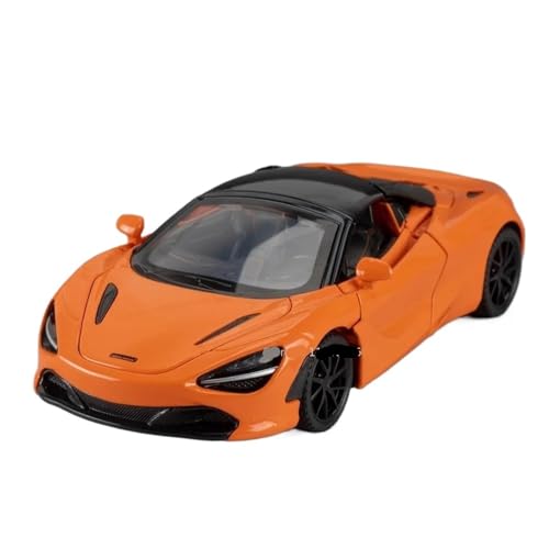 WHYMIRRJ Maßstab 1:32 für McLaren 720S 765LT Supersportwagen-Modelle aus Legierung, maßstabsgetreue Modellbausätze, Fahrzeugmodell-Display, Sammlerstück, vorgefertigte Fahrzeuge (720S Orange) von WHYMIRRJ
