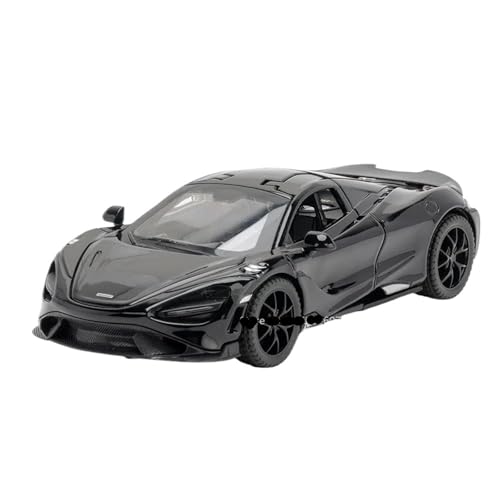 WHYMIRRJ Maßstab 1:32 für McLaren 720S 765LT Supersportwagen-Modelle aus Legierung, maßstabsgetreue Modellbausätze, Fahrzeugmodell-Display, Sammlerstück, vormontierte Fahrzeuge, Modell (765LT Schwarz) von WHYMIRRJ