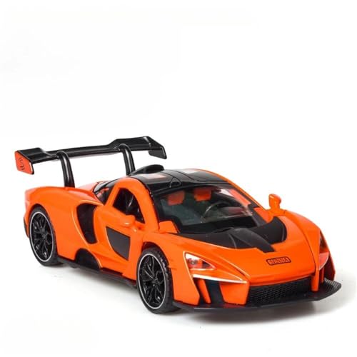 WHYMIRRJ Maßstab 1:32 für McLaren Senna Supercar-Modelle, Legierung, offene Türen, maßstabsgetreue Modellbausätze, dekorative Souvenirs, vorgefertigte Fahrzeuge, Modell (orange) von WHYMIRRJ
