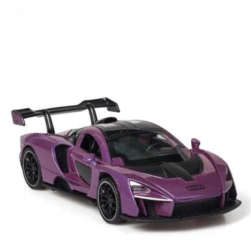 WHYMIRRJ Maßstab 1:32 für McLaren Senna Supercar-Modelle aus Legierung, offene Türen, Maßstab, Modellbausätze, dekorative Souvenirs, vorgefertigte Fahrzeuge, Modell (lila) von WHYMIRRJ