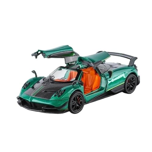 WHYMIRRJ Maßstab 1:32 für Pagani Huayra Supercar-Modelle aus Legierung, offene Türen, Metallfahrzeug, Simulationssammlung, Ornamente, vorgefertigte Fahrzeuge, Modell (grün) von WHYMIRRJ