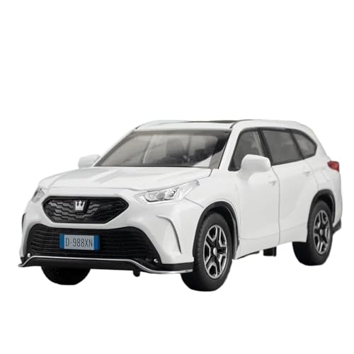 WHYMIRRJ Maßstab 1:32 für Toyota Crown Kluger Alu-Automodelle, öffnende Türen, Metallfahrzeug, Simulationssammlung, Ornamente, vorgefertigte Fahrzeuge, Modell (weiß) von WHYMIRRJ