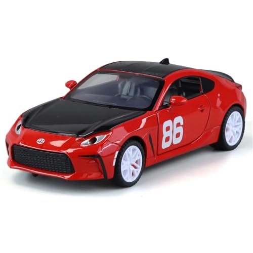 WHYMIRRJ Maßstab 1:32 für Toyota GR86 Maßstab Druckgusslegierung, Auto-Modelle, Fahrzeugmodell, Display, Simulationssammlung, Ornamente, vorgefertigte Fahrzeuge, Modell (rot) von WHYMIRRJ