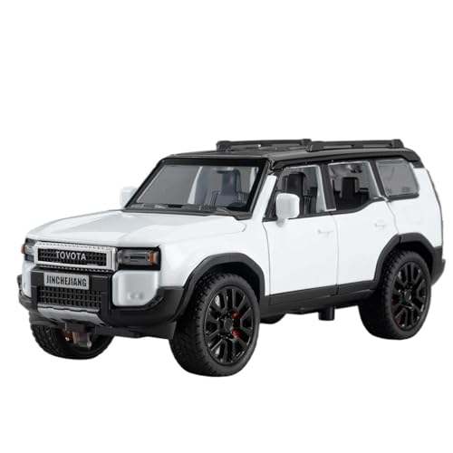 WHYMIRRJ Maßstab 1:32 für Toyota Prado SUV, Legierung, Auto-Modelle, offene Türen, realistische Automodelle, dekorative Souvenirs, vorgefertigte Fahrzeuge, Modell (weiß) von WHYMIRRJ