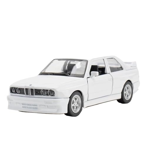 WHYMIRRJ Maßstab 1:36 für BMW M3 1987 Maßstab Druckgusslegierung, Auto-Modelle, Fahrzeugmodell, Display, Simulationssammlung, Ornamente, vorgefertigte Fahrzeuge, Modell (weiß) von WHYMIRRJ