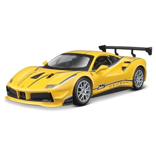 WHYMIRRJ Maßstab Auto Modelle Legierung Auto Modelle Im Maßstab 1:24 Für Ferrari 488 2017 Fahrzeugmodelle Simulation Ornamente Für Die Sammlung Miniatur-Fahrzeuge Sammler(Gelb) von WHYMIRRJ