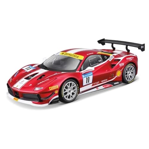 WHYMIRRJ Maßstab Auto Modelle Legierung Auto Modelle Im Maßstab 1:24 Für Ferrari 488 2017 Fahrzeugmodelle Simulation Ornamente Für Die Sammlung Miniatur-Fahrzeuge Sammler(Rot) von WHYMIRRJ