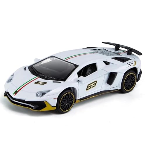 WHYMIRRJ Maßstabsgetreues Modell 1:32 für Lamborghini Aventador SVJ LP780-4 Modellbausätze aus Legierung, Modellbausätze, Sammlerstück, Metall-Fahrzeug-Ornamente, vorgefertigte Fahrzeuge, Modell (weiß WHYMIRRJ Maßstabsgetreues Modell 1:32 für Lamborghini Aventador SVJ LP780-4 Modellbausätze aus Legierung, Modellbausätze, Sammlerstück, Metall-Fahrzeug-Ornamente, vorgefertigte Fahrzeuge, Modell (weiß von WHYMIRRJ