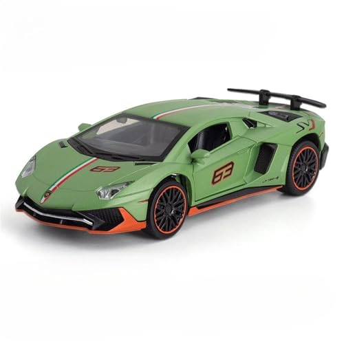 WHYMIRRJ Maßstabsgetreues Modell 1:32 für Lamborghini Aventador SVJ LP780-4 Modellbausätze aus Legierung, Modellbausätze, Sammlerstück, Metall-Fahrzeug-Ornamente, vorgefertigte Fahrzeuge, Modell (grün WHYMIRRJ Maßstabsgetreues Modell 1:32 für Lamborghini Aventador SVJ LP780-4 Modellbausätze aus Legierung, Modellbausätze, Sammlerstück, Metall-Fahrzeug-Ornamente, vorgefertigte Fahrzeuge, Modell (grün von WHYMIRRJ