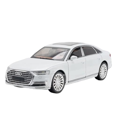 WHYMIRRJ Maßstabsmodell 1:24 für Audi RS7 A8 Maßstab Legierung Auto Modelle öffnende Türen Metall Fahrzeug Simulation Sammlung Ornamente Vorgefertigte Fahrzeuge Modell (A8 Weiß) von WHYMIRRJ