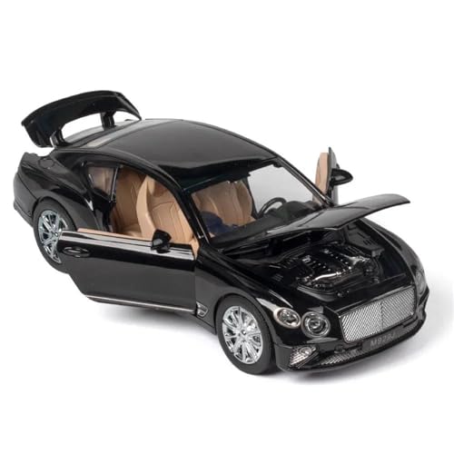 WHYMIRRJ Maßstabsmodell 1:24 für Bentley Continental GT Alu-Automodelle, öffnende Türen, Metallfahrzeug, Simulationssammlung, Ornamente, vorgefertigte Fahrzeuge, Modell (schwarz) von WHYMIRRJ