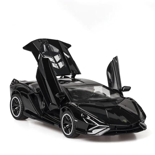 WHYMIRRJ Maßstabsmodell 1:32 für Lamborghini Sian FKP37 Legierung Auto Modelle Öffnende Türen Realistische Automodelle Dekorative Souvenirs Vorgefertigte Fahrzeuge Modell (Schwarz) von WHYMIRRJ