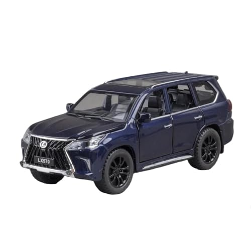 WHYMIRRJ Maßstabsmodell 1:32 für Lexus LX570 LM300H Druckgusslegierung Automodelle Maßstab Modellbausätze Fahrzeugmodell-Display Sammlerstück Vorgefertigte Fahrzeuge Modell (LX570 Blau) von WHYMIRRJ