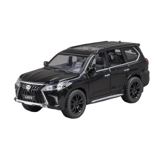 WHYMIRRJ Maßstabsmodell 1:32 für Lexus LX570 LM300H Druckgusslegierung Automodelle Maßstab Modellbausätze Fahrzeugmodell-Display Sammlerstück vorgefertigte Fahrzeuge Modell (LX570 Schwarz) von WHYMIRRJ