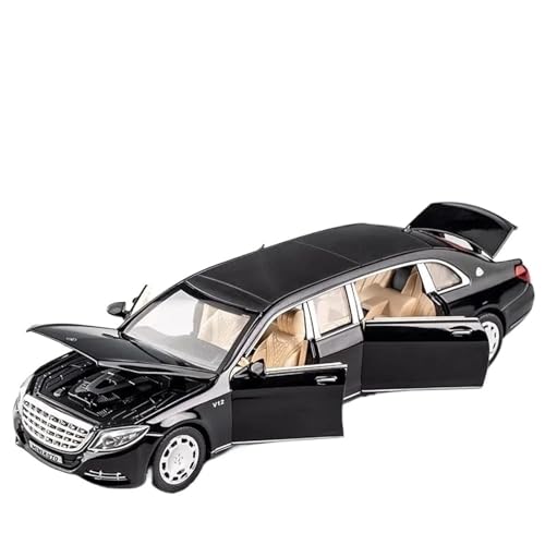 WHYMIRRJ Maßstabsmodell 1:32 für Maybach S650 erweiterte Automaßstab Legierung Auto Modelle Fahrzeug Modell Display Simulation Sammlung Ornamente Vorgefertigte Fahrzeuge Modell (Schwarz) von WHYMIRRJ