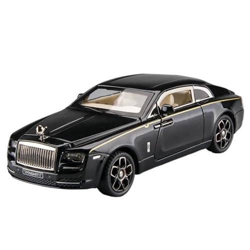 WHYMIRRJ Maßstabsmodell 1:32 für Rolls-Royce Wraith Alloy Car Modelle, zu öffnende Türen, Metallfahrzeug, Simulationssammlung, Ornamente, vorgefertigte Fahrzeuge, Modell (schwarz) von WHYMIRRJ