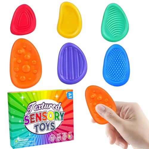 Fidget Toys Sensory Stones 6er Set - Sensorik Spielzeug Anti-Stress Spielzeug, Sensory Worry Stones, Geräuschlose Sensorik Steine für ADS/ADHS/Autismus, Sensory Stones Konzentration Kinder Fidget Toys Sensory Stones 6er Set - Sensorik Spielzeug Anti-Stress Spielzeug, Sensory Worry Stones, Geräuschlose Sensorik Steine für ADS/ADHS/Autismus, Sensory Stones Konzentration Kinder von WHZHSTAR